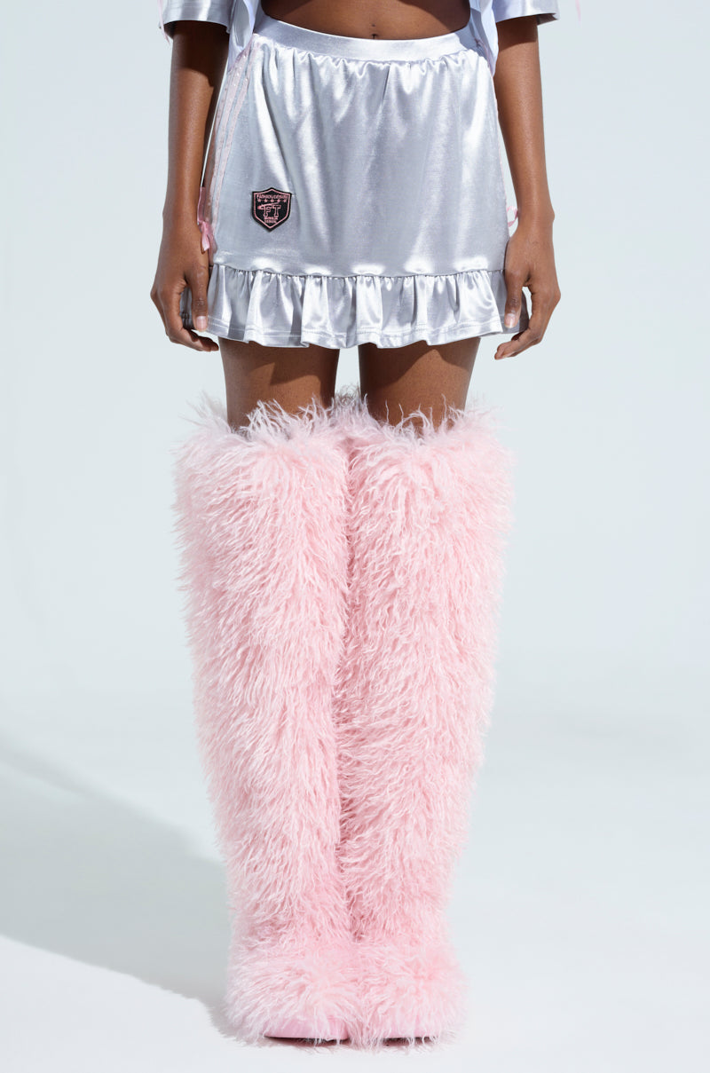 WINNING MINI SKIRT IN SILVER