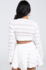 GIMME MORE TIE FRONT SLINKY BLOUSE