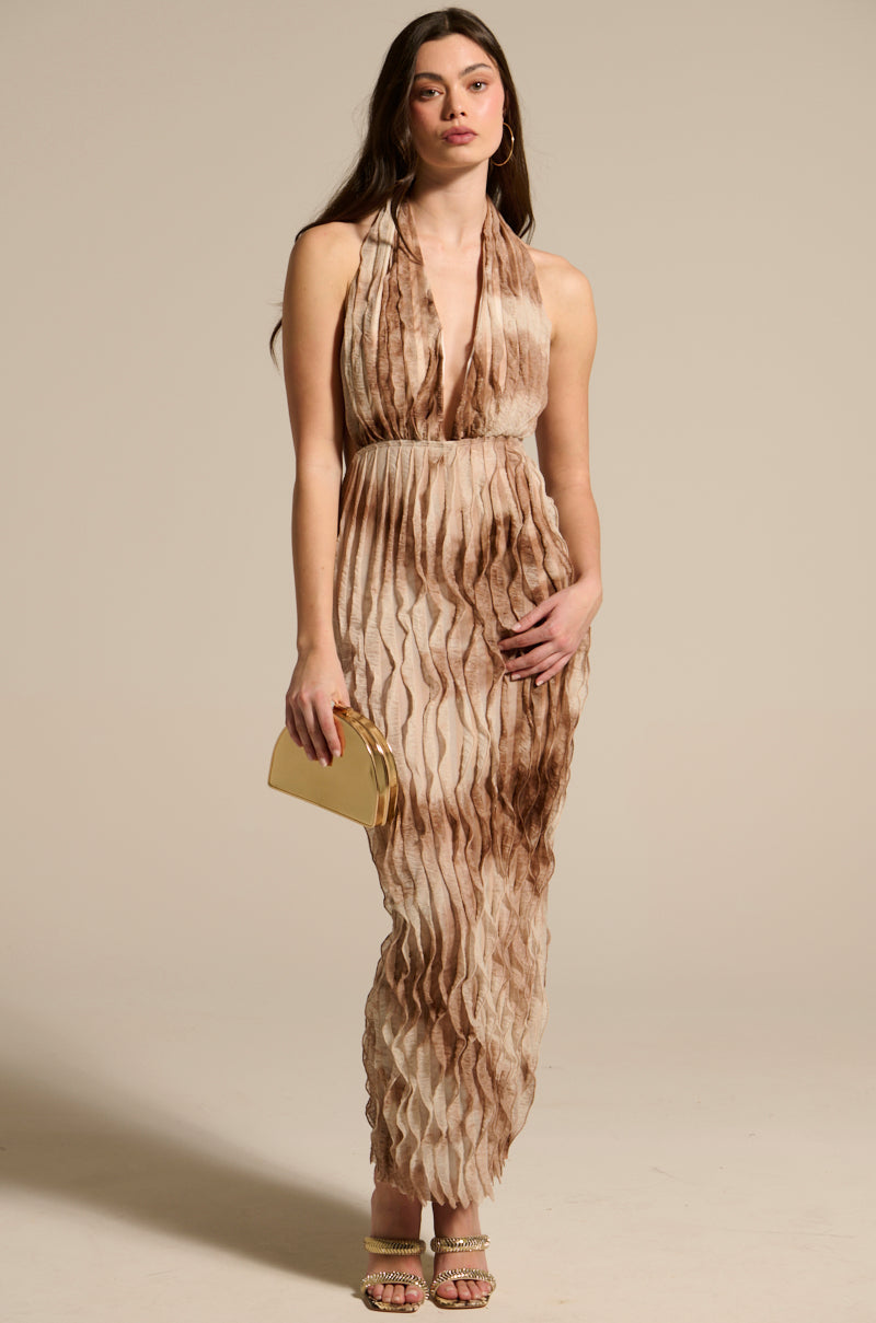 LOOK BUT DON'T TOUCH PRINTED MAXI DRESS