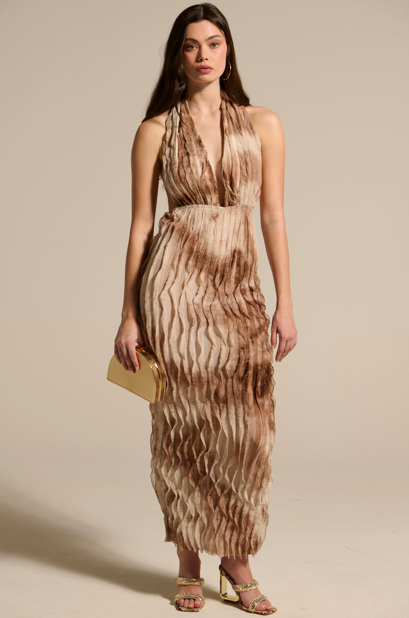 LOOK BUT DON'T TOUCH PRINTED MAXI DRESS