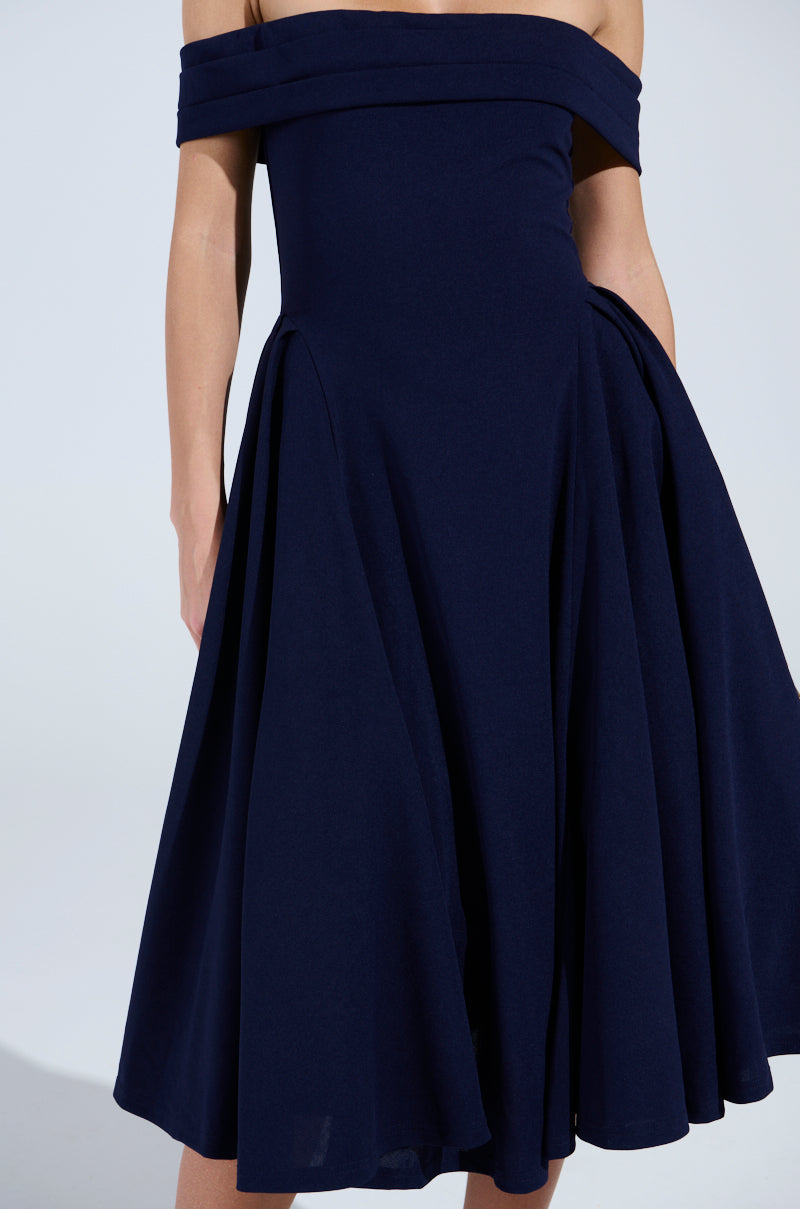 ELEVATE ME PLEATED MIDI DRESS