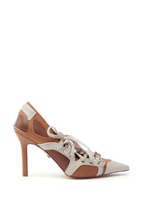 AZALEA WANG FIRST STRING TAN COLOR BLOCK SPORTY PUMP
