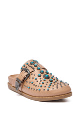 AZALEA WANG FLAIR TAN EMBELLISHED CLOG