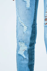 FLEX FIT MEDIUM WASH WITH DISTRESSING