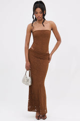 PUCKER UP LACE MAXI SKIRT