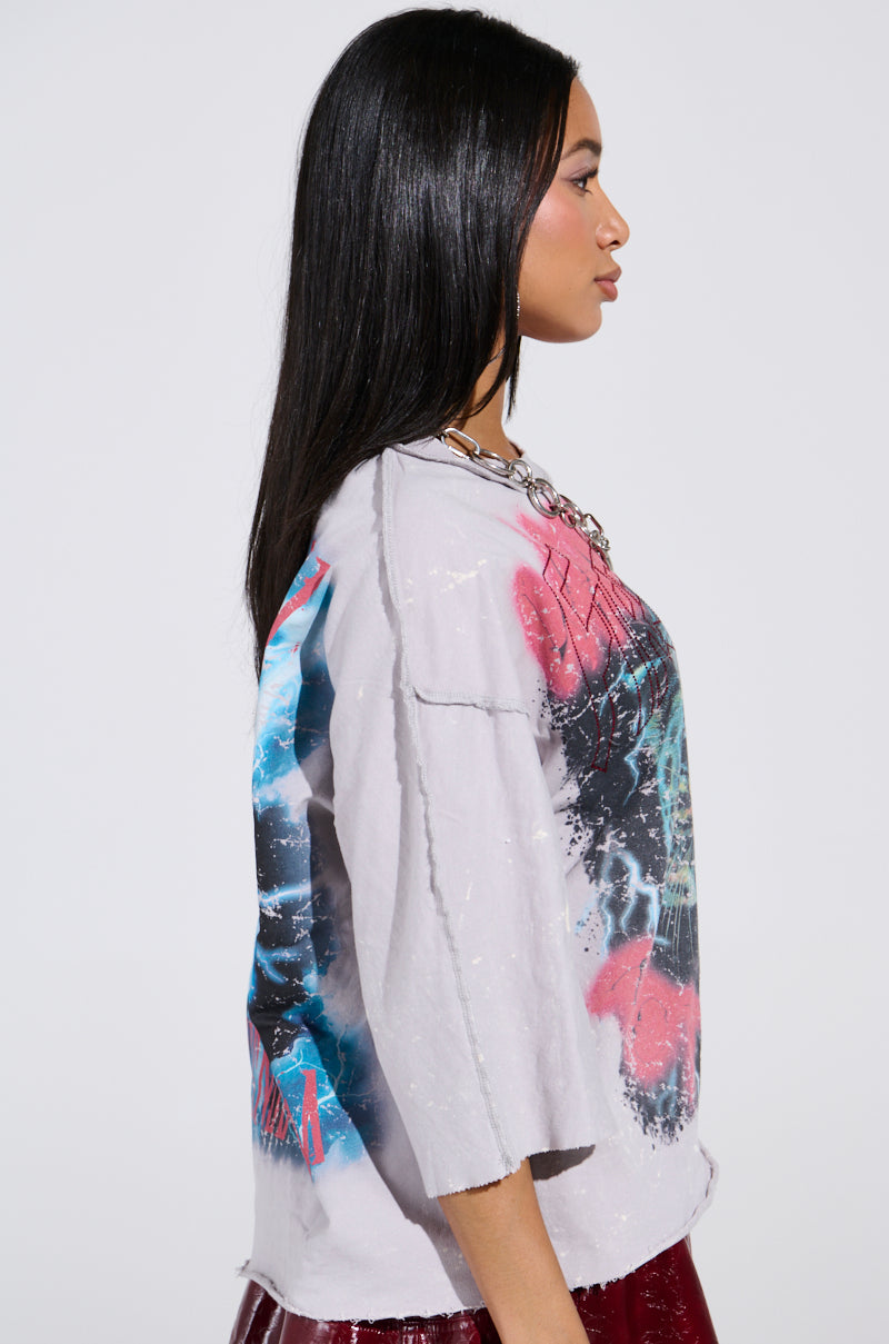 PRIMAL FURY CROPPED GRAPHIC SWEATSHIRT