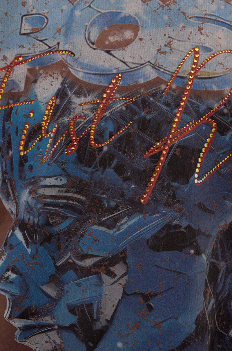 POST HUMAN OVERSIZED GRAPHIC TEE