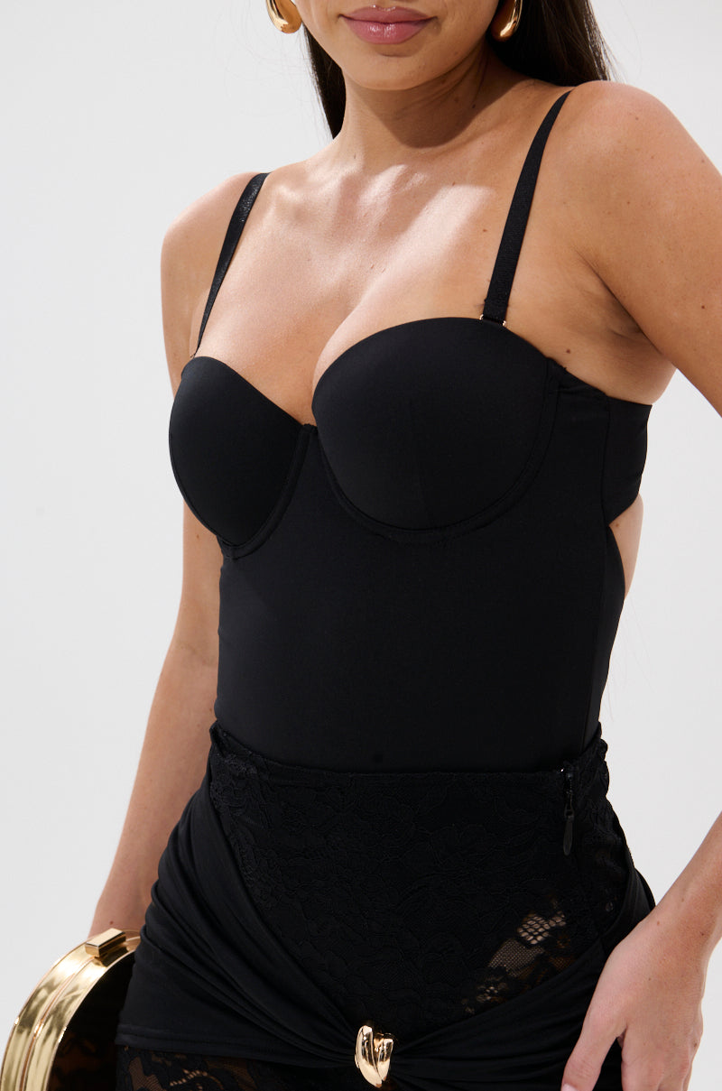 ONE AND ONLY BODYSUIT IN BLACK