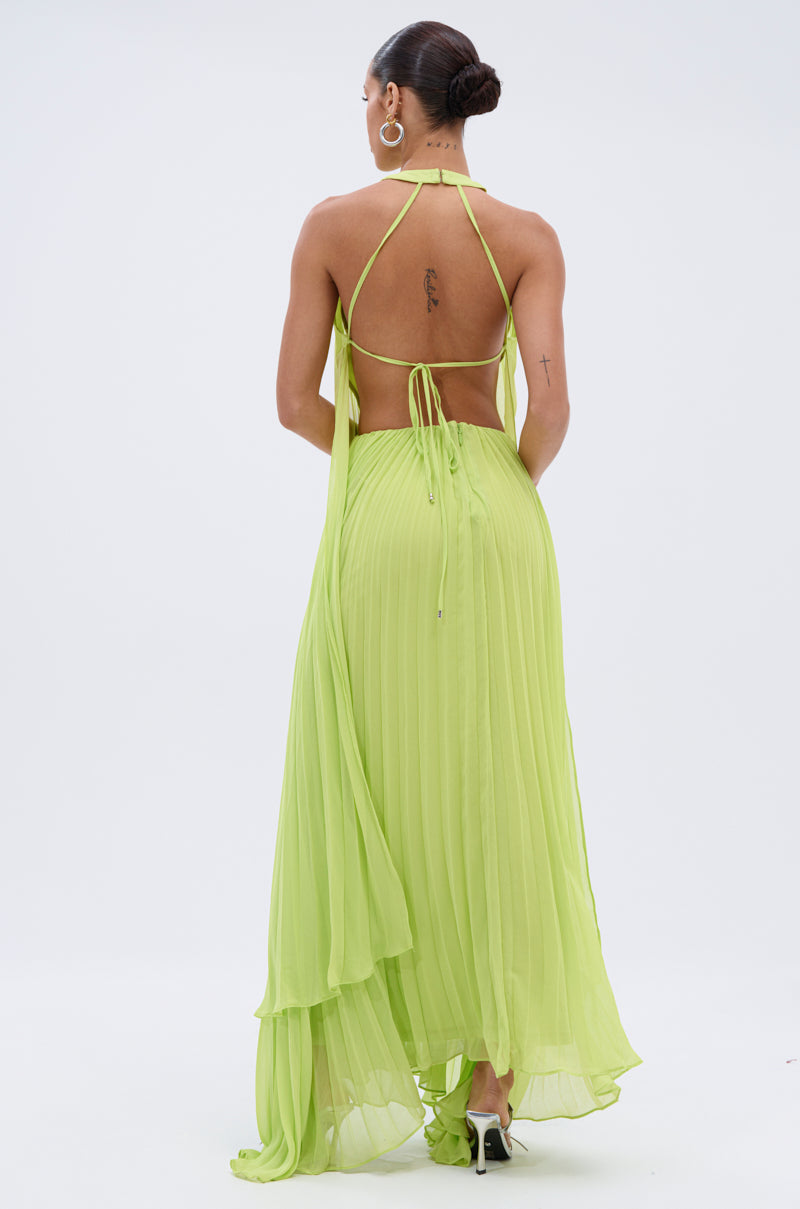 NIXEN MAXI DRESS WITH CHIFFON OVERLAY