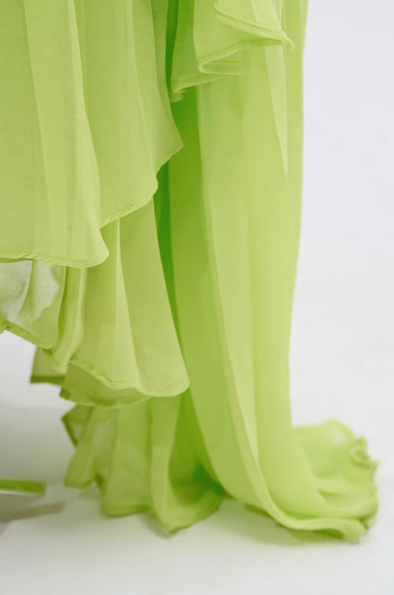 NIXEN MAXI DRESS WITH CHIFFON OVERLAY