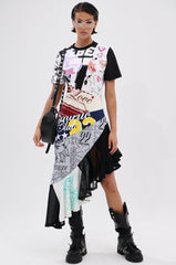 YOU WERE THE ONE PATCHWORK MIDI DRESS