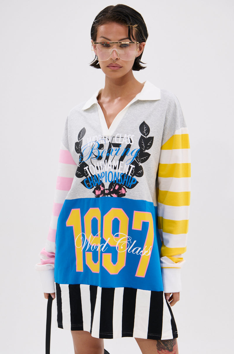 HERE FOR THE DRINKS PRINTED TSHIRT DRESS