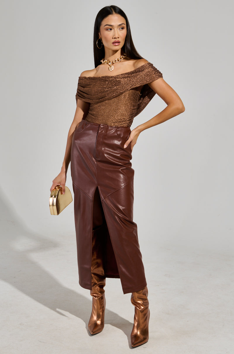 OUT OF HIS LEAGUE OFF THE SHOULDER TOP