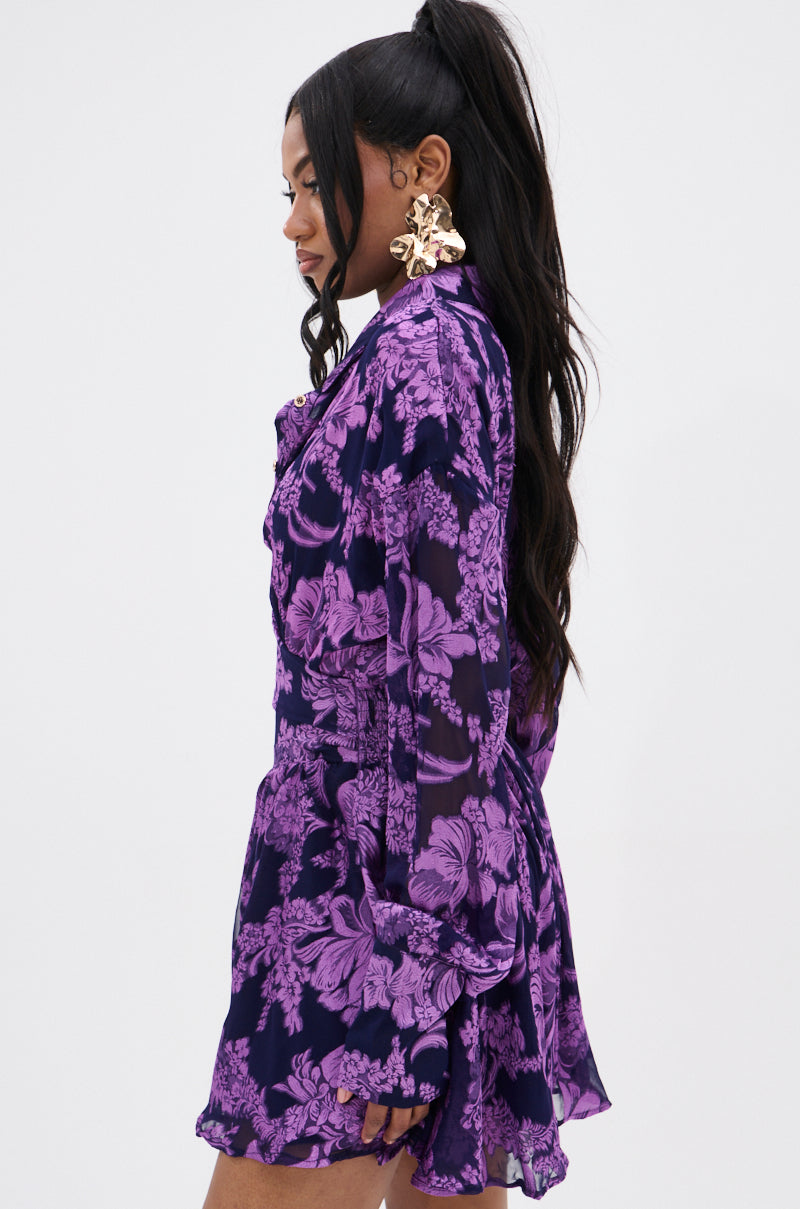 WOMAN OF THE HOUR PRINTED MINI DRESS