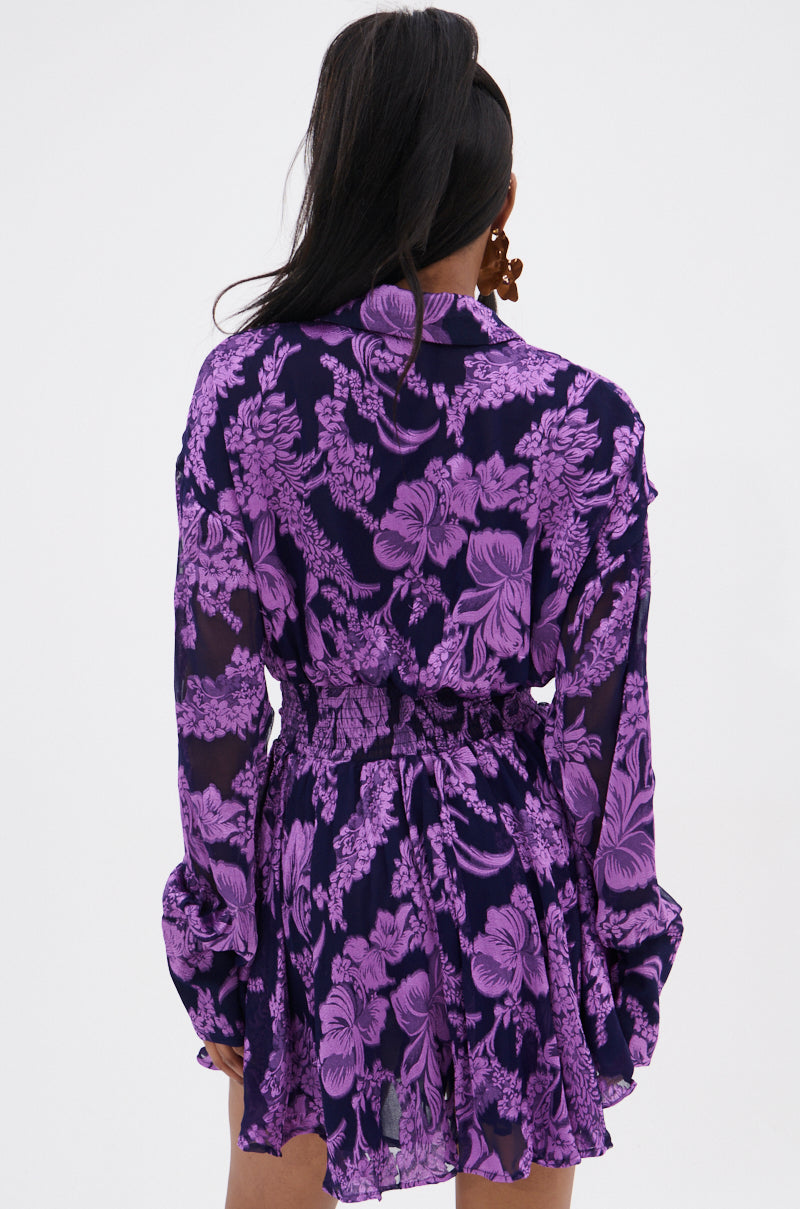 WOMAN OF THE HOUR PRINTED MINI DRESS