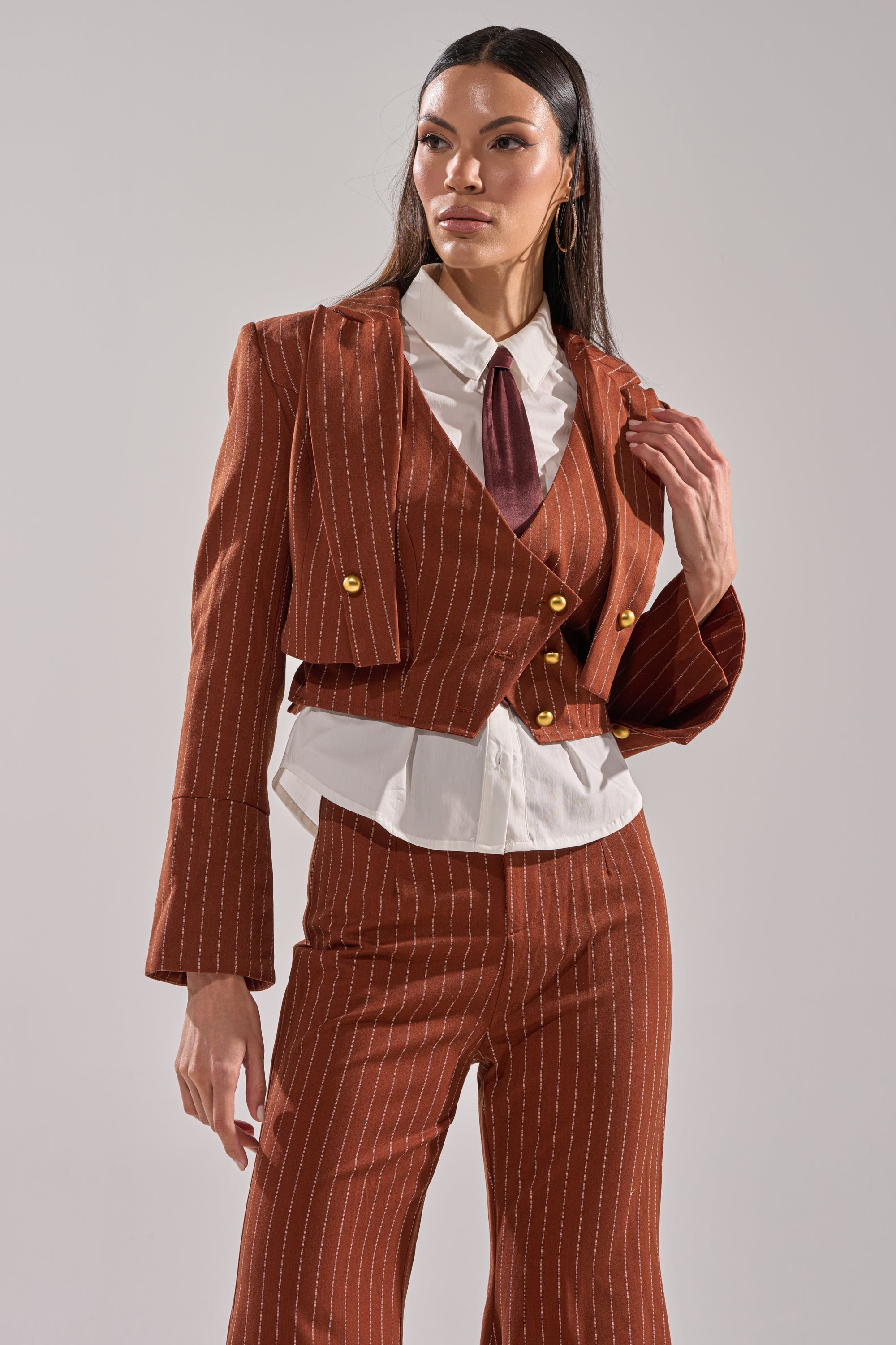 BUSINESS FIRST STRIPE BLAZER