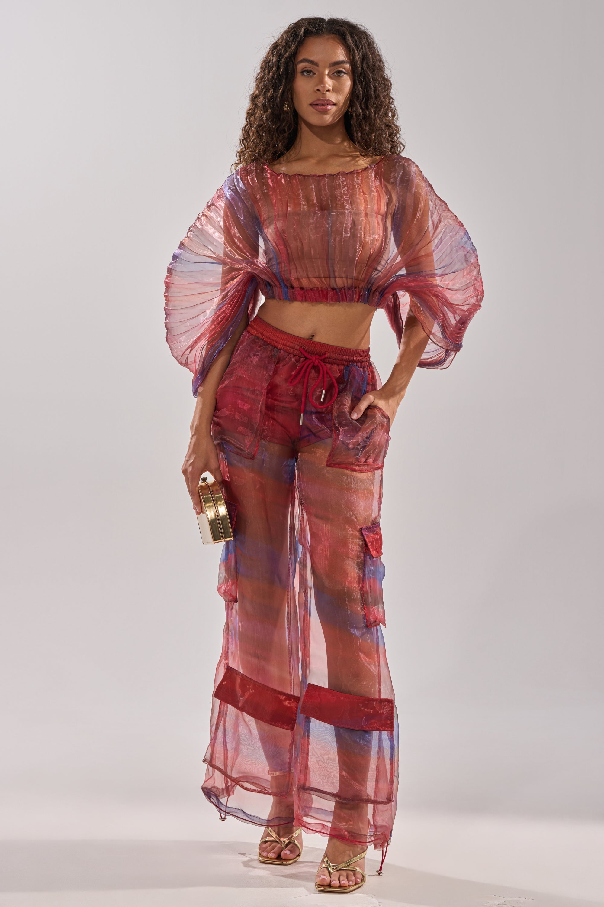 LETS LIVE IN THE MOMENT CHIFFON TROUSER