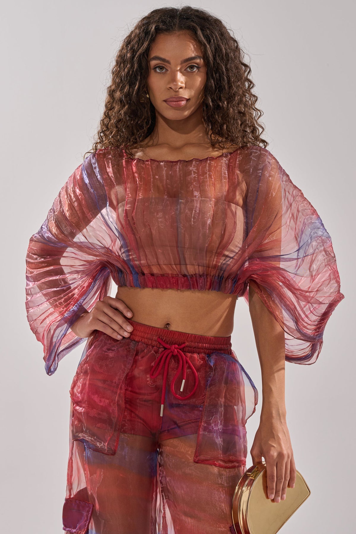 LETS LIVE IN THE MOMENT CHIFFON BLOUSE