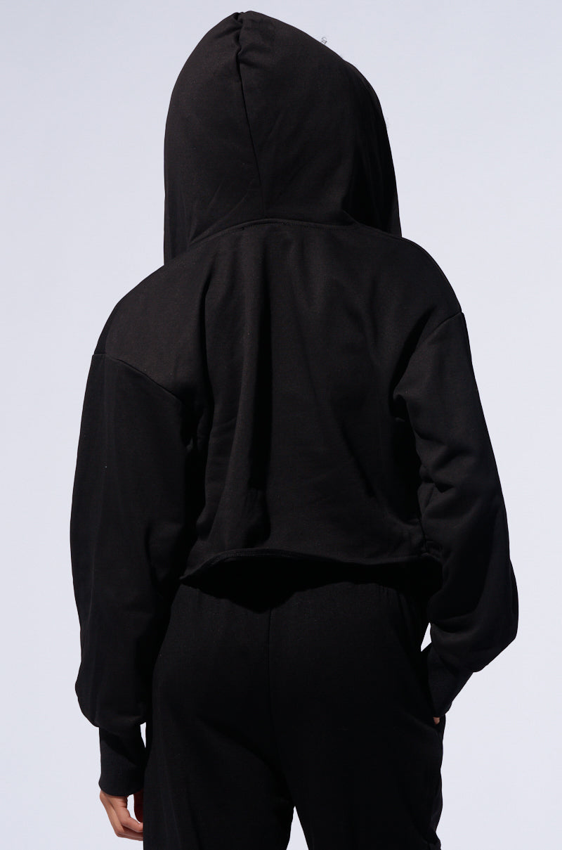 TAKE THE LONG WAY OVERSIZED ZIP UP HOODIE