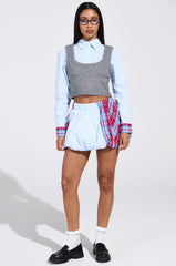 LAURA MIX PATTERN BUBBLE SKIRT