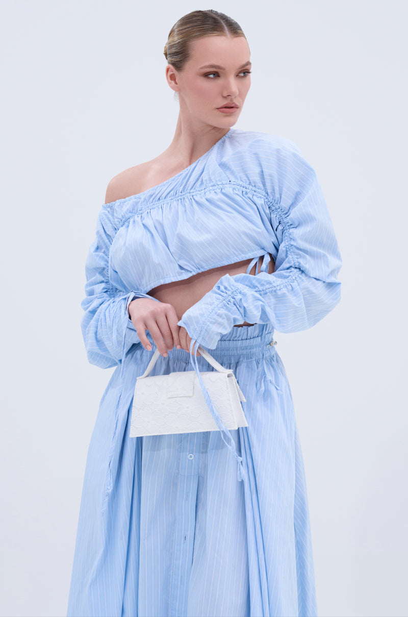 TALK TO ME CINCHED BLOUSE