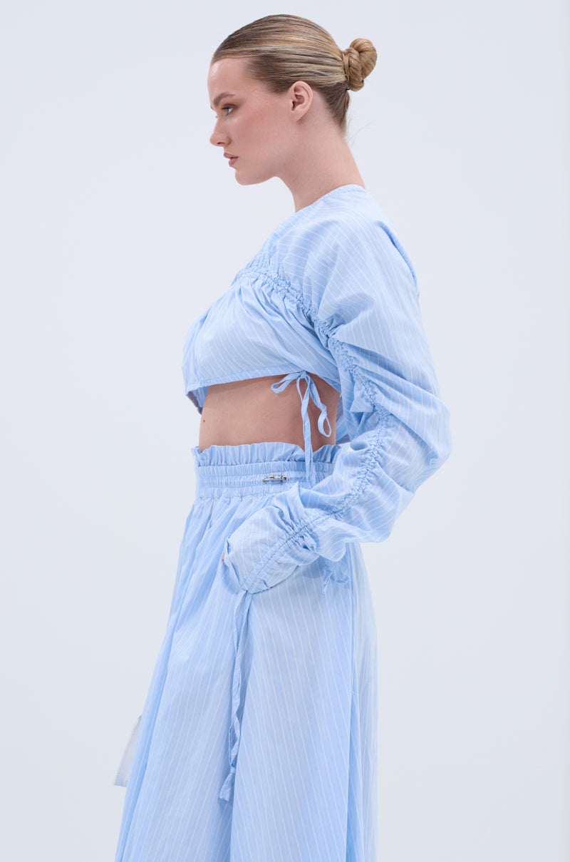 TALK TO ME CINCHED BLOUSE