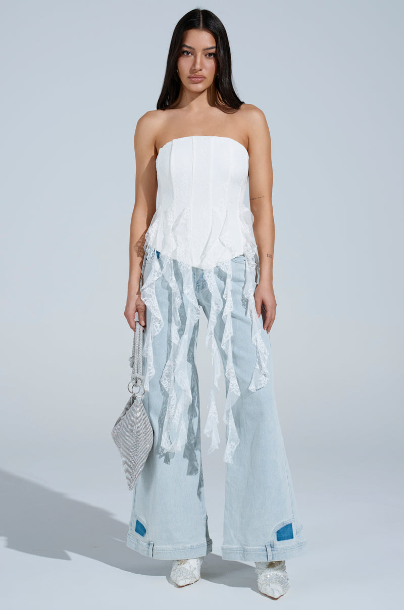 BELLE OF THE BALL LACE TRIM CORSET