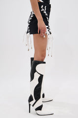 WRAPPED UP DENIM SKIRT WITH LACE UP