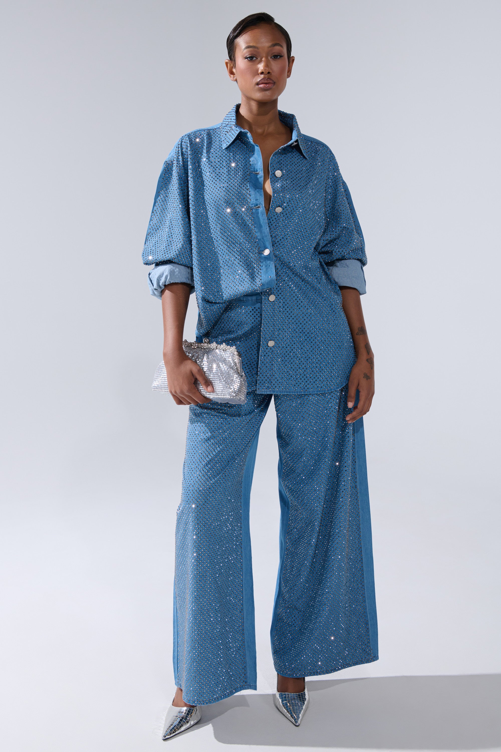 BLING BLING DENIM RELAXED PANT