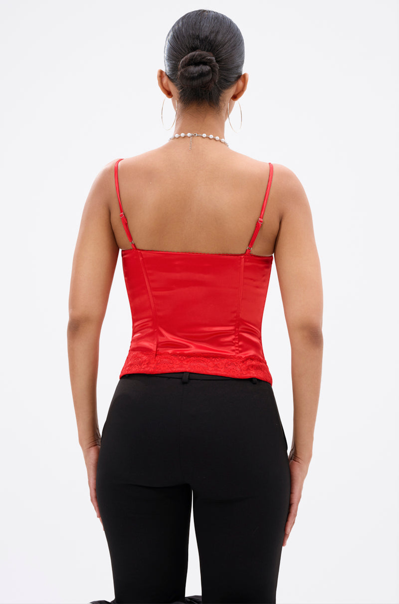EXQUISITE SATIN LACE CORSET