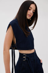 YOU A REAL ONE DENIM BLOUSE