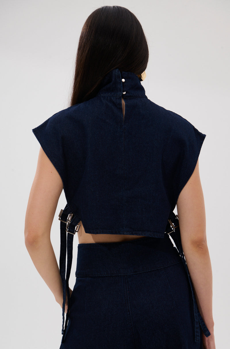 YOU A REAL ONE DENIM BLOUSE