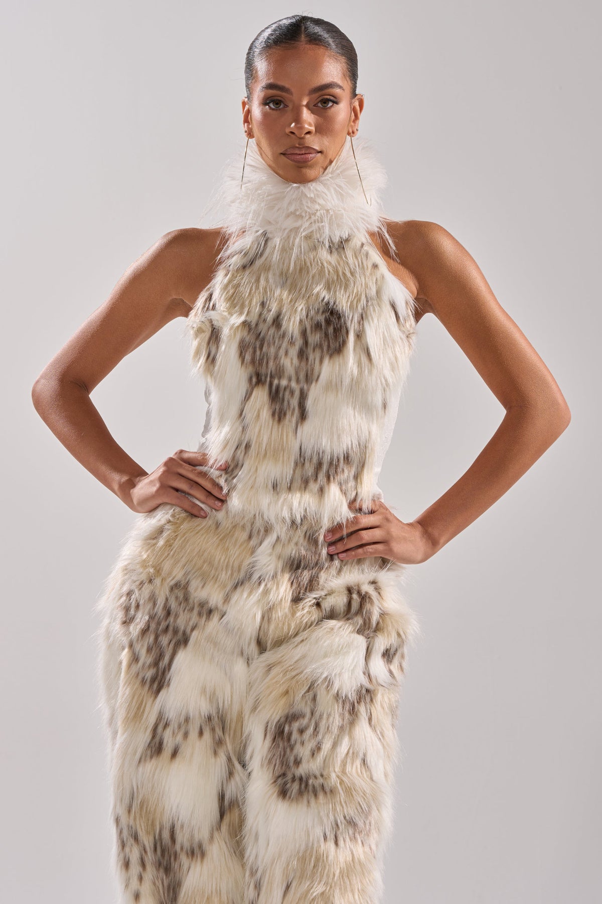 FLINTSTONES MOCK NECK FUR TOP