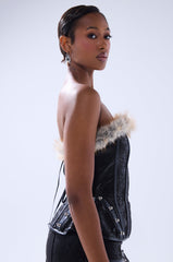 TELL ME WHAT YOU WANT CORSET WITH FUR