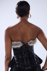 TELL ME WHAT YOU WANT CORSET WITH FUR