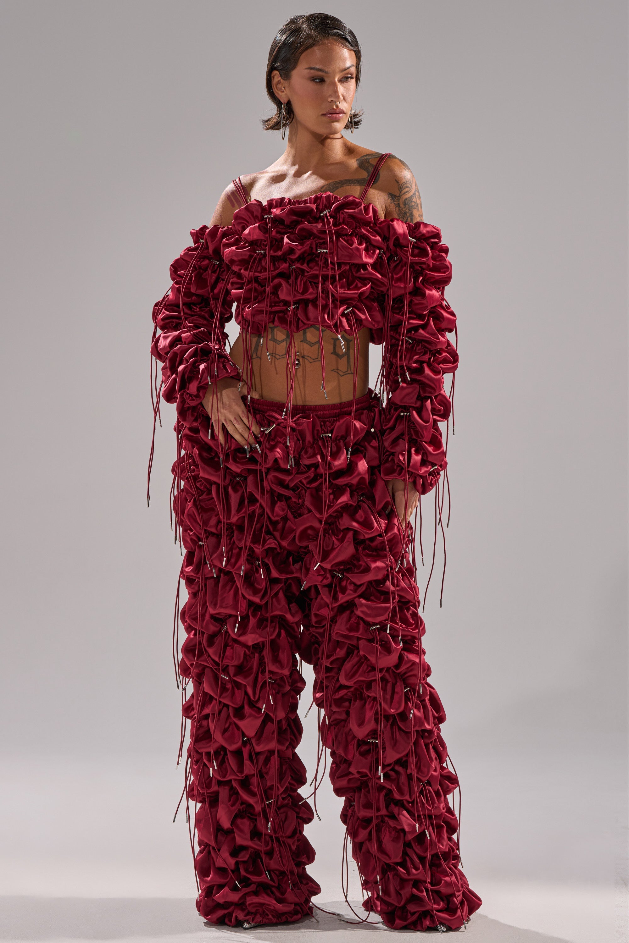 FEELING FUNKY TIE BLOUSE