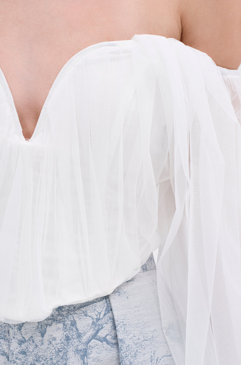 FLY WITH ME CORSET TOP IN WHITE