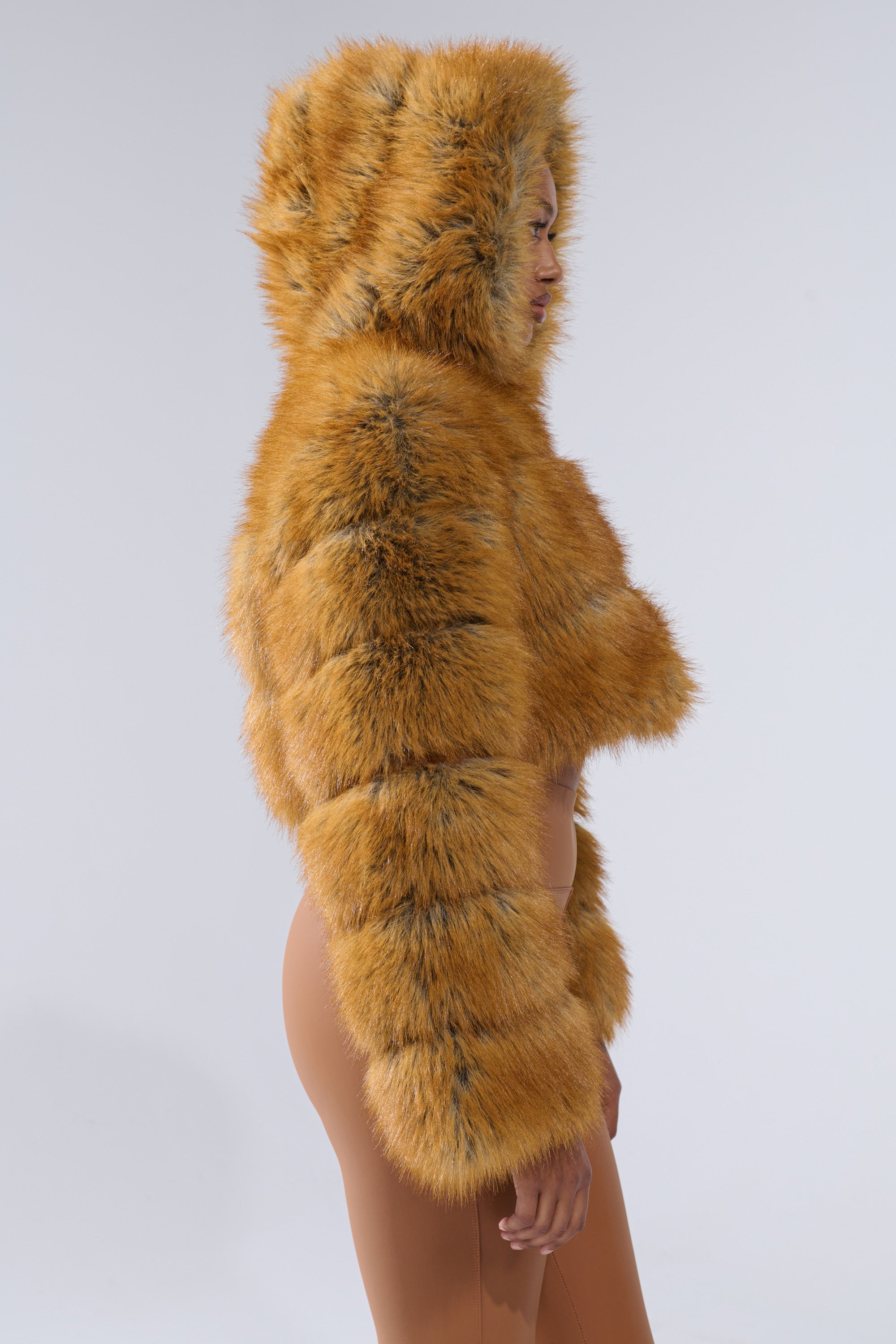 BREAK THE BANK HOODED FAUX FUR