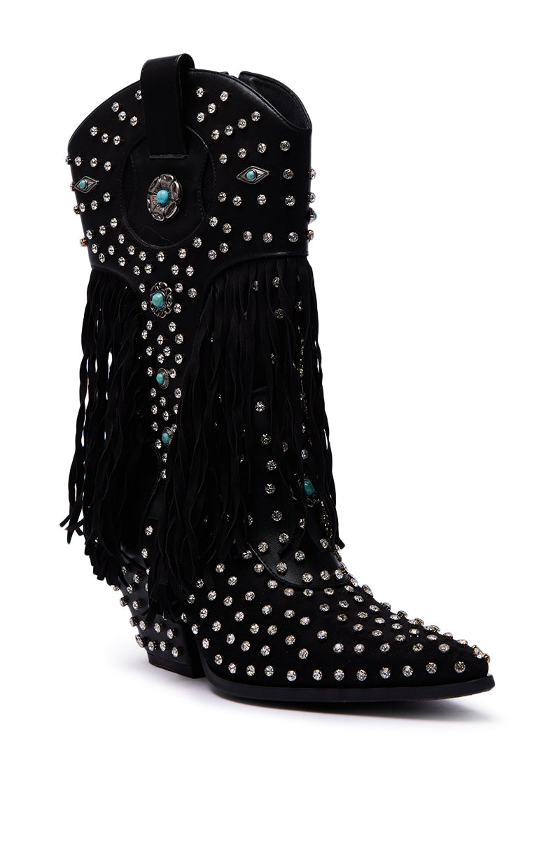 AZALEA WANG GREYSON BLACK BOOTIE