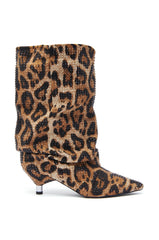 AZALEA WANG GRIMES LEOPARD STILETTO BOOTIE