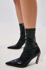 AZALEA WANG GRYFFON BLACK STILETTO BOOTIE