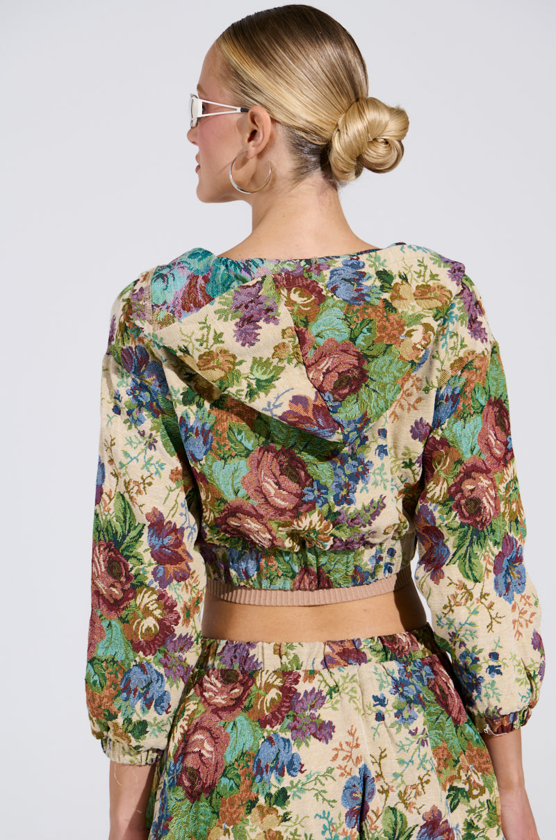 ALL ABOUT ME FLORAL BOMBER JACKET