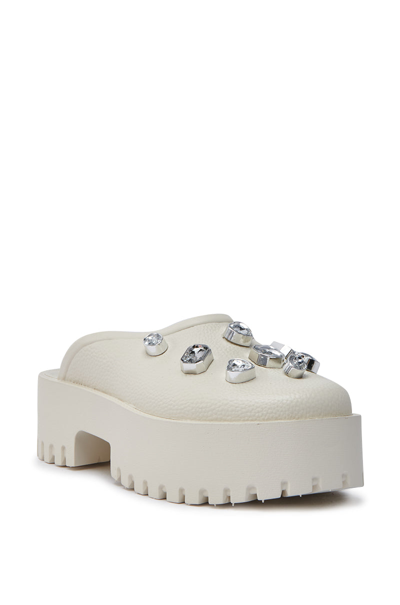 AZALEA WANG HAIN IVORY RHINESTONE FLAT