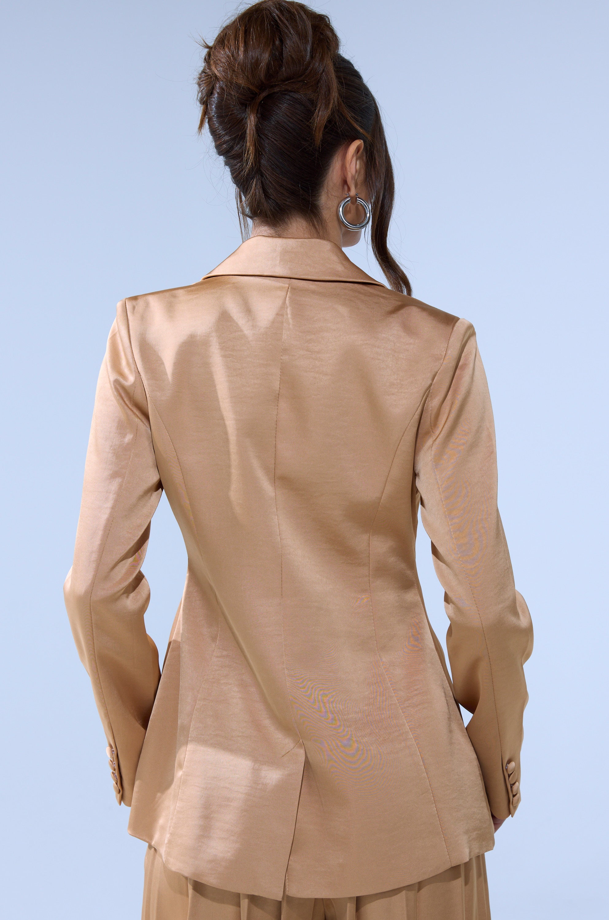 HANSEL MOCHA SATIN BLAZER