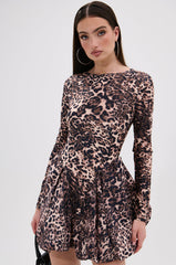 DON'T MESS WITH ME PRINTED MINI DRESS