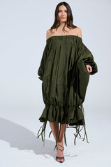 FREE AS CAN BE MINI DRESS IN OLIVE