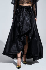 STILL WANT YOU HIGH LOW SKIRT IN BLACK