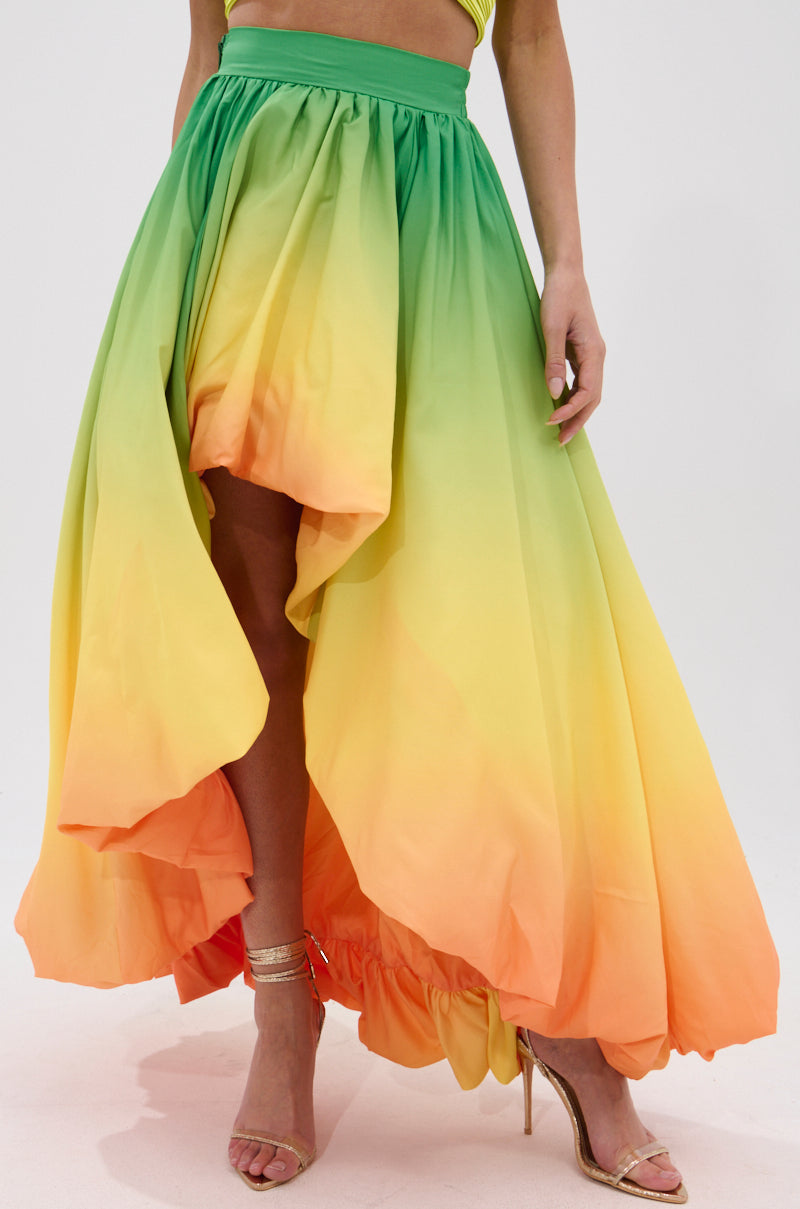 FEELING LUCKY HIGH LOW MAXI SKIRT