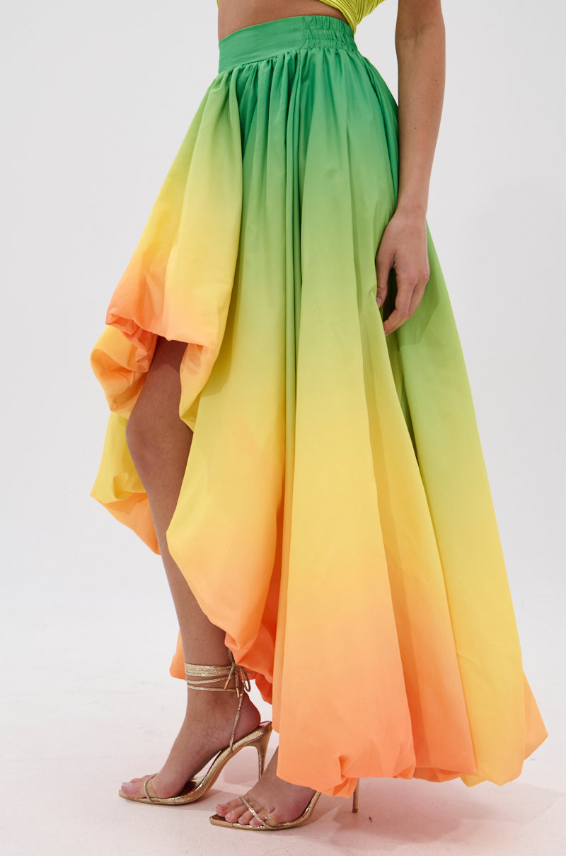 FEELING LUCKY HIGH LOW MAXI SKIRT