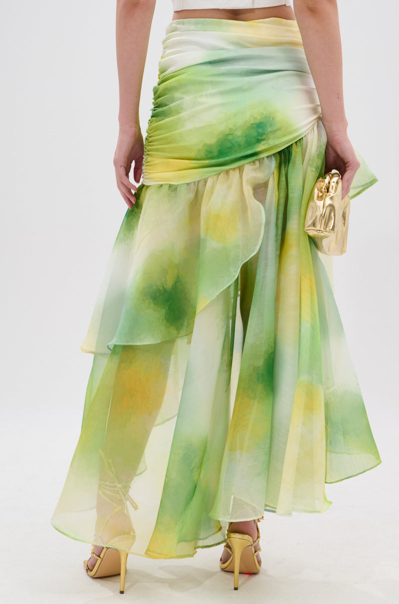 LIMONE CHIFFON MIDI SKIRT